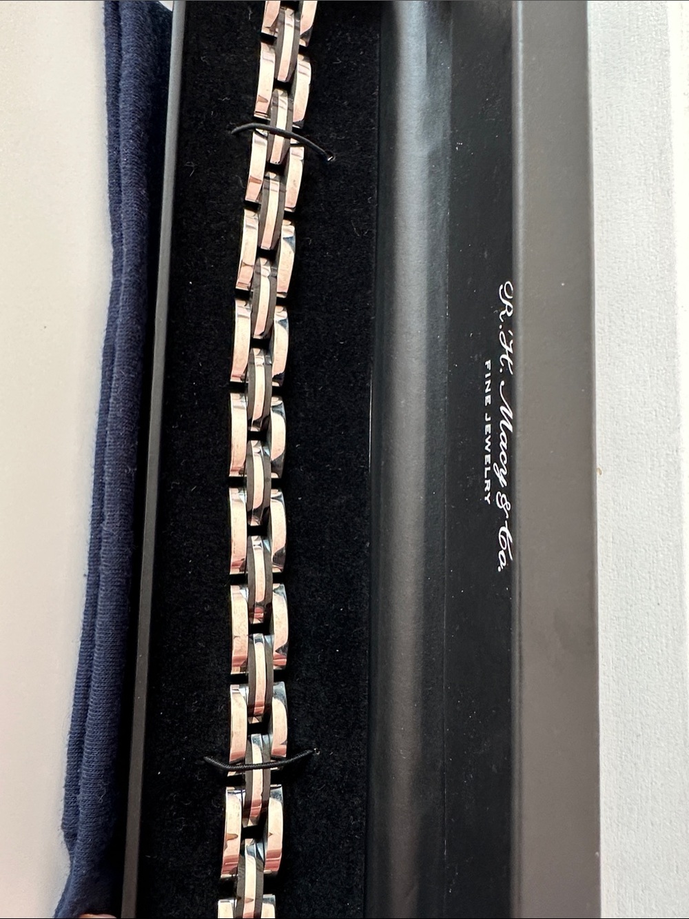 Polished Rose Gold Link Bracelet Watch Band